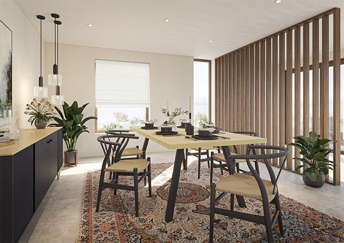 Vienna, Seashell White - Twist&Fit Roman Blind - Image 6